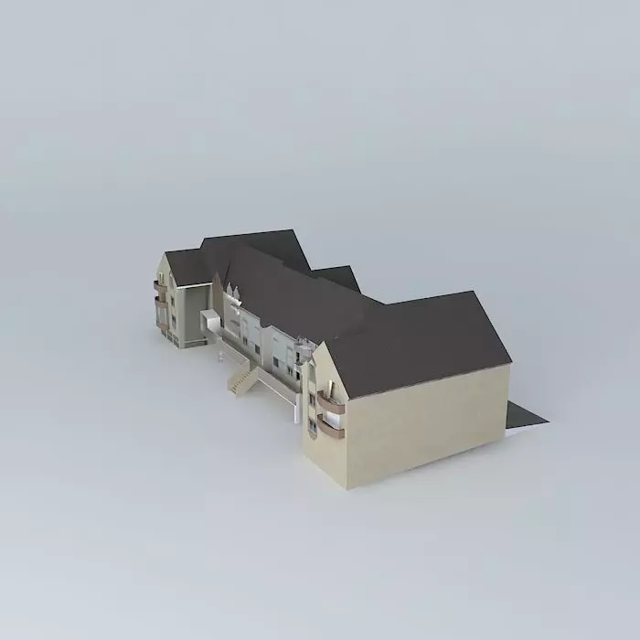 Residence house Free 3D model_0