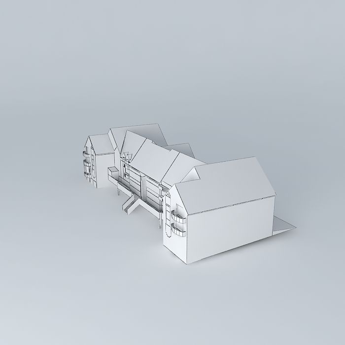 Residence house Free 3D model_3