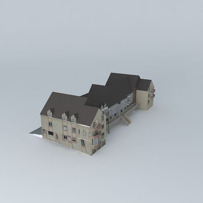 Residence house Free 3D model_1