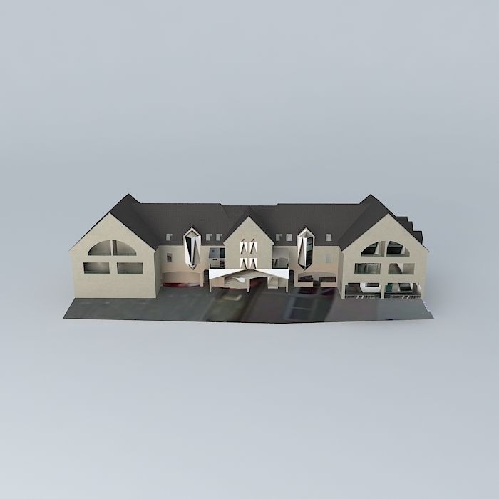 Residence house Free 3D model_2