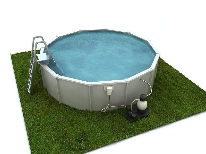 Swimming Pool 3D model_4