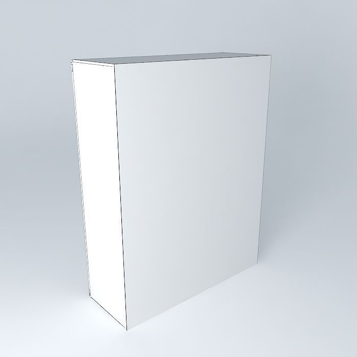 Red Pine Wardrobe 3D model_4