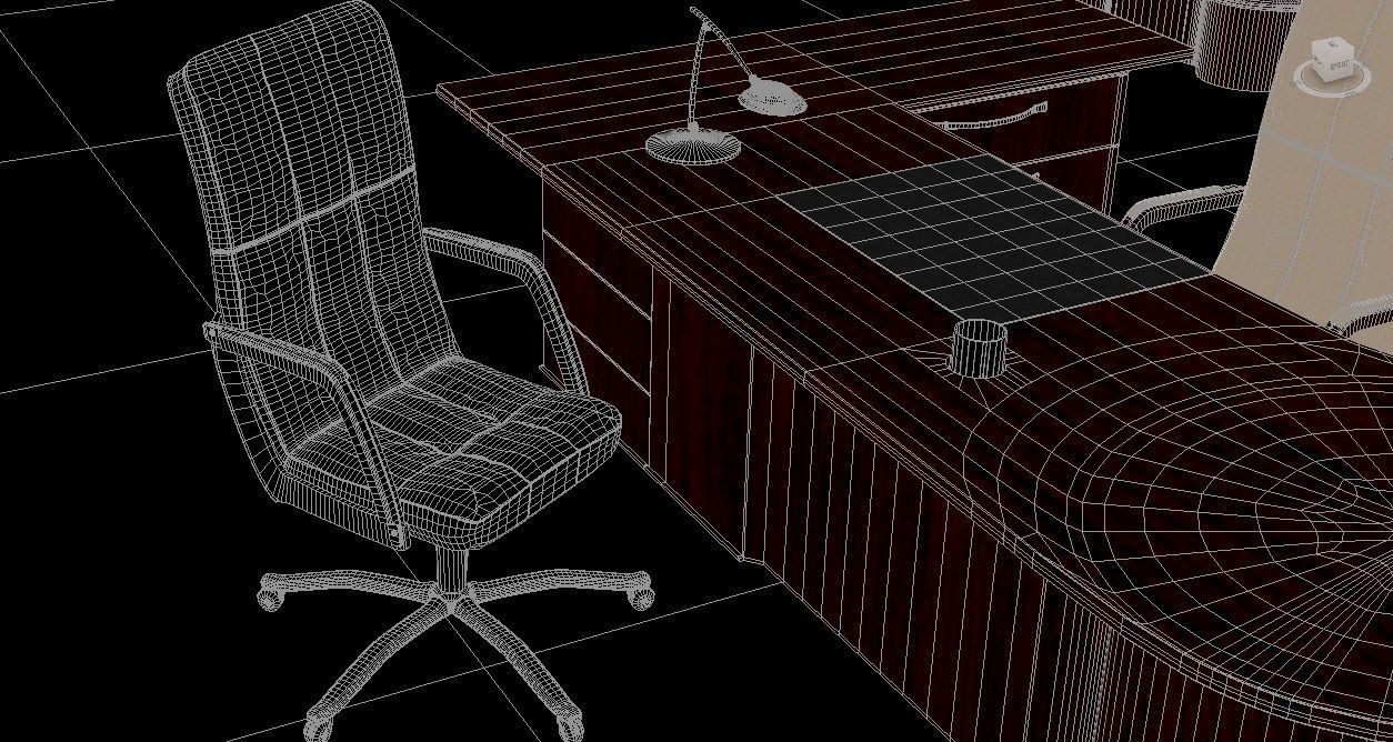 Modern Office Furniture 3D model_7