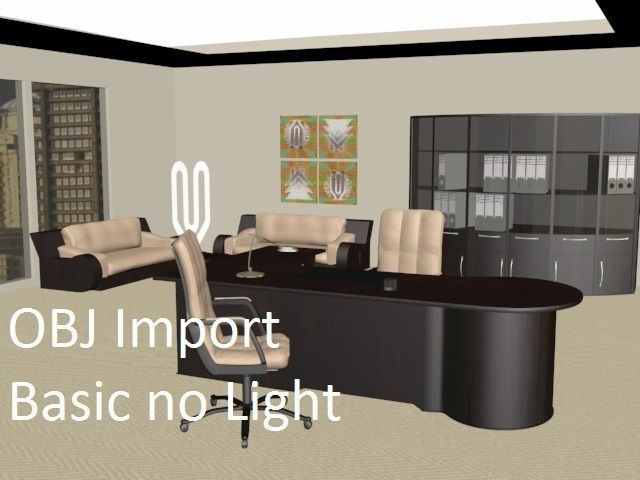 Modern Office Furniture 3D model_1