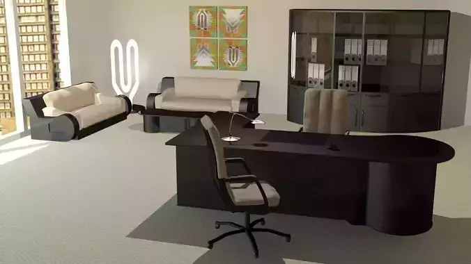 Modern Office Furniture 3D model