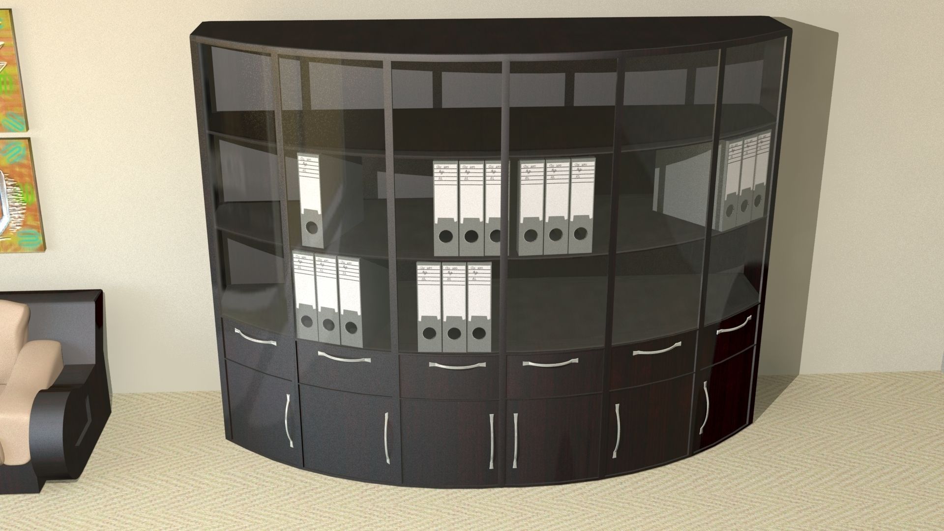 Modern Office Furniture 3D model_6