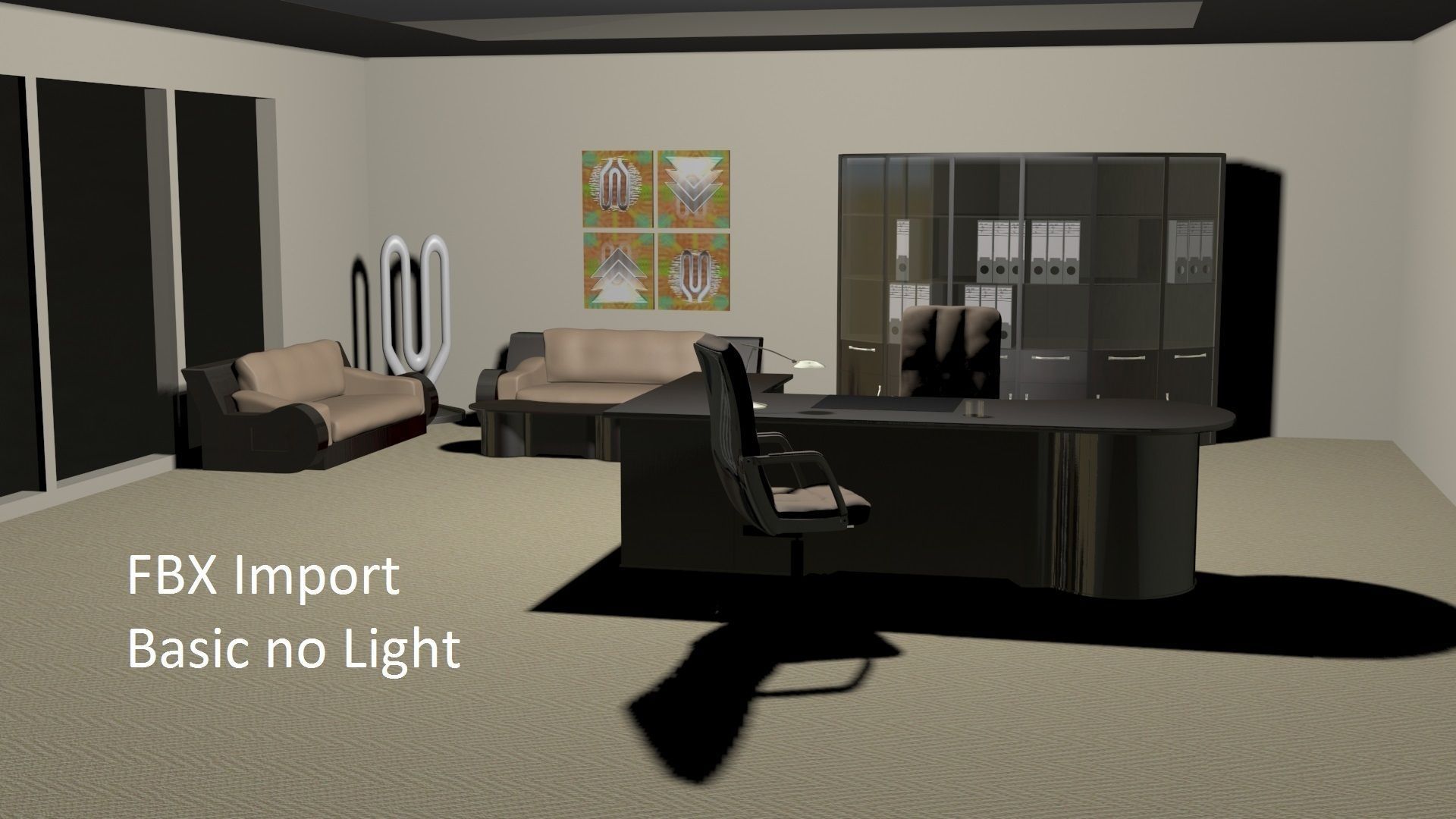 Modern Office Furniture 3D model_2