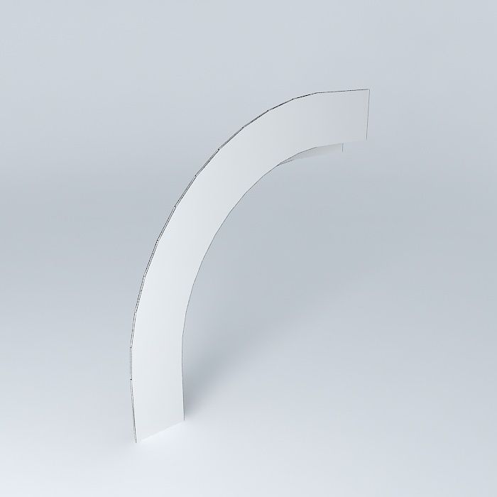 Crowning curved strip 3D model_4