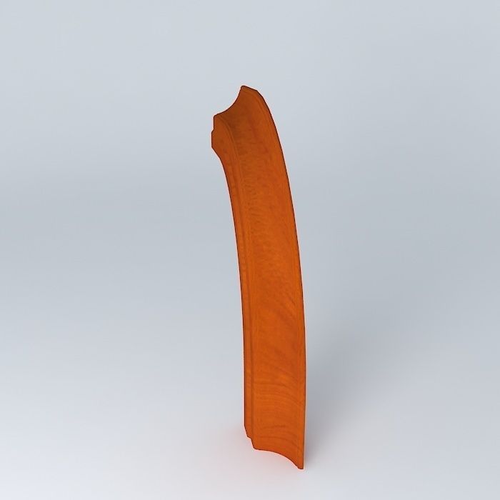 Crowning curved strip 3D model_2