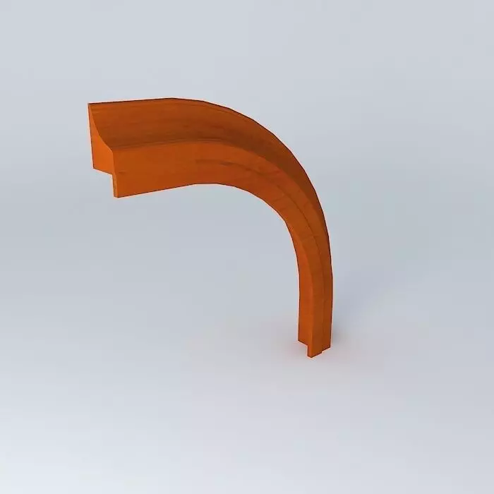 Crowning curved strip 3D model_0