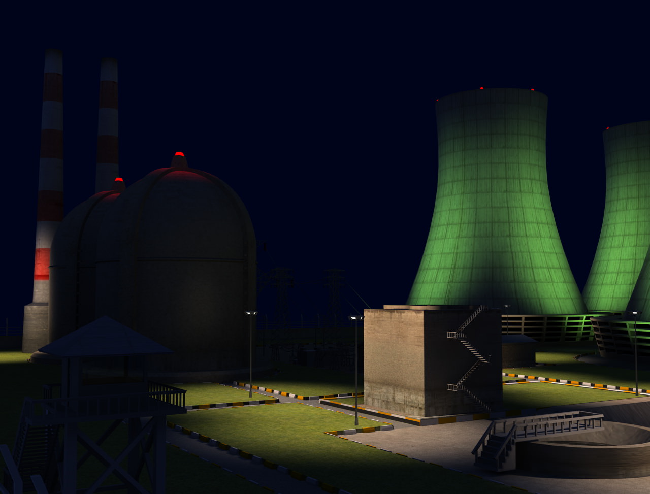 Nuclear Powerplant 3D model_8
