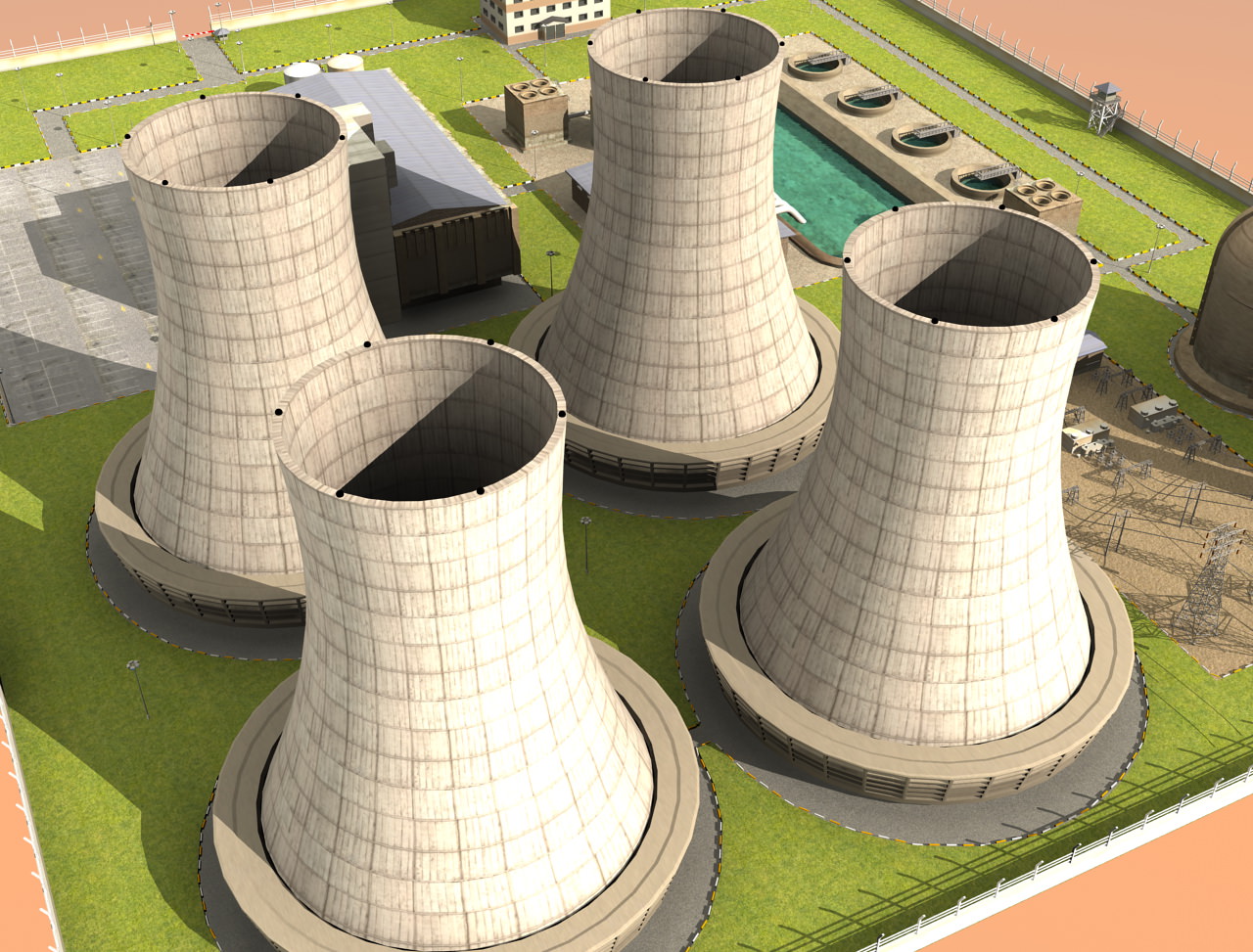 Nuclear Powerplant 3D model_1