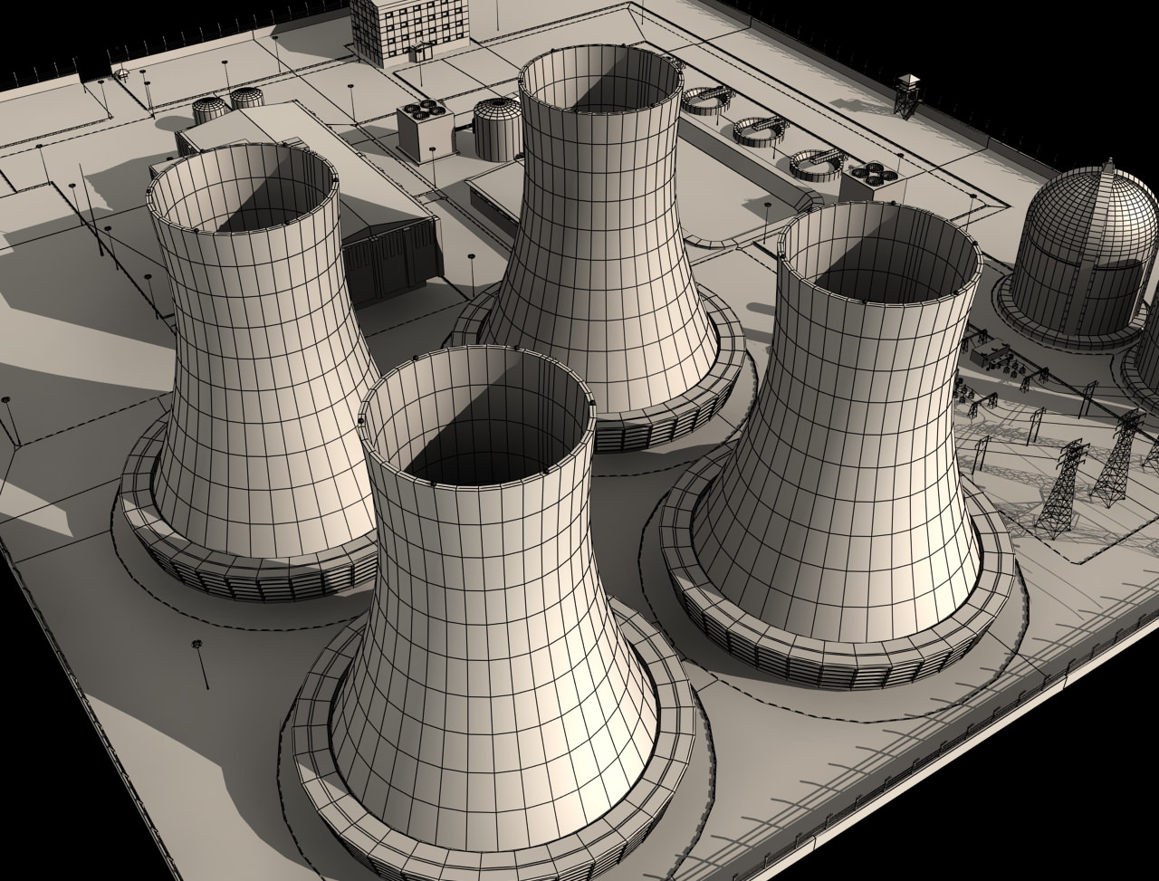Nuclear Powerplant 3D model_13