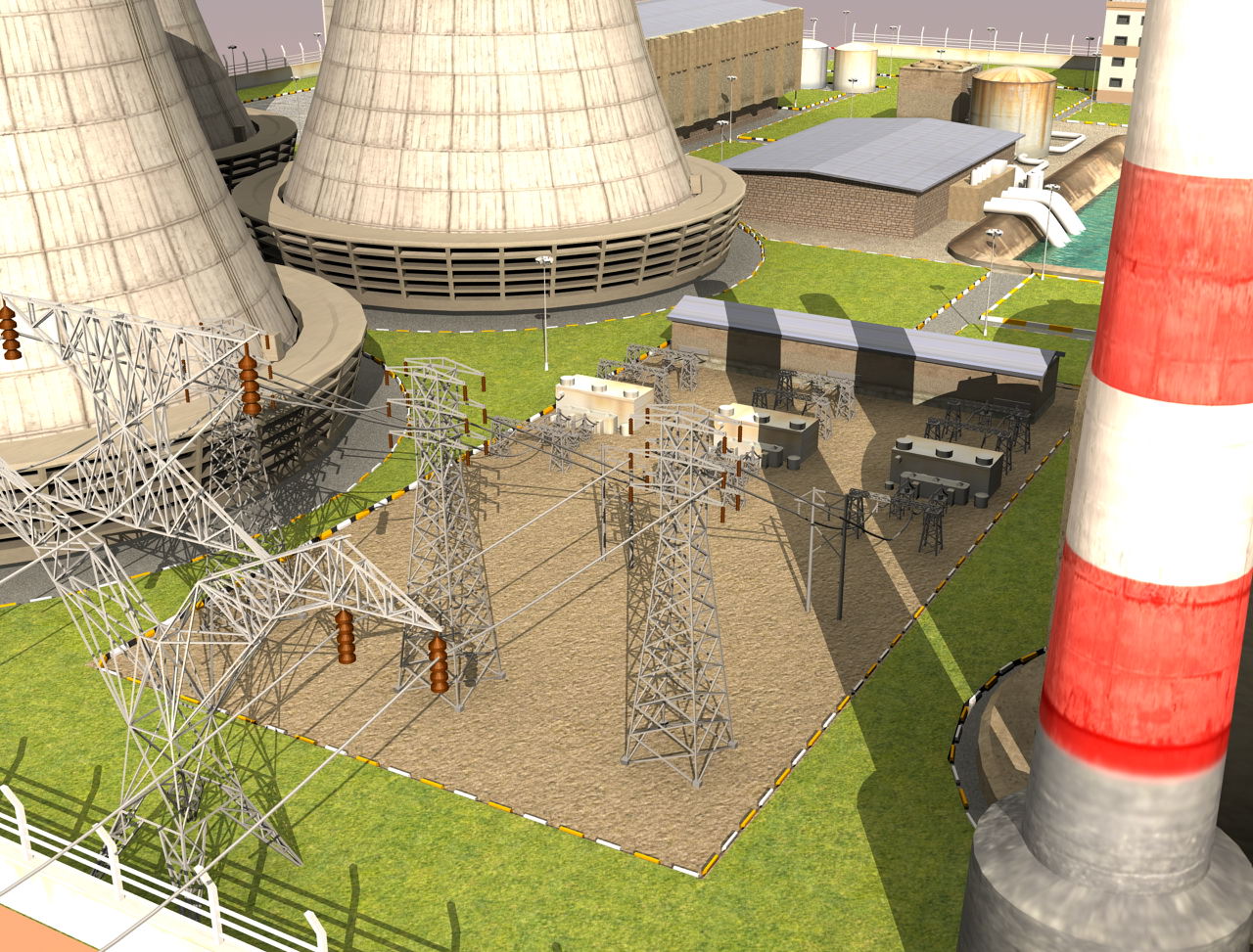 Nuclear Powerplant 3D model_4