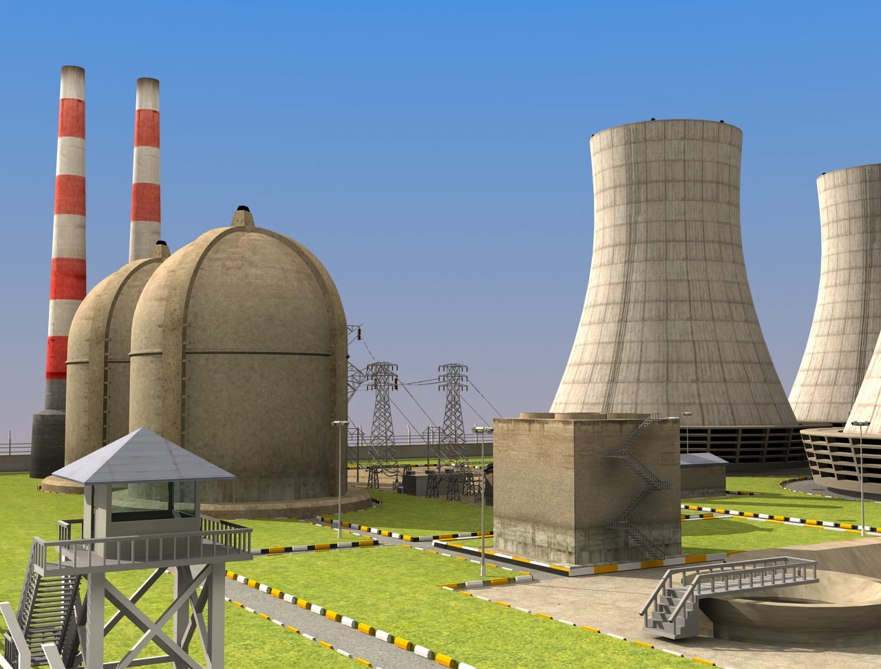 Nuclear Powerplant 3D model_2