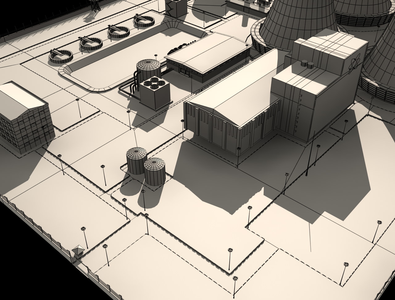 Nuclear Powerplant 3D model_15