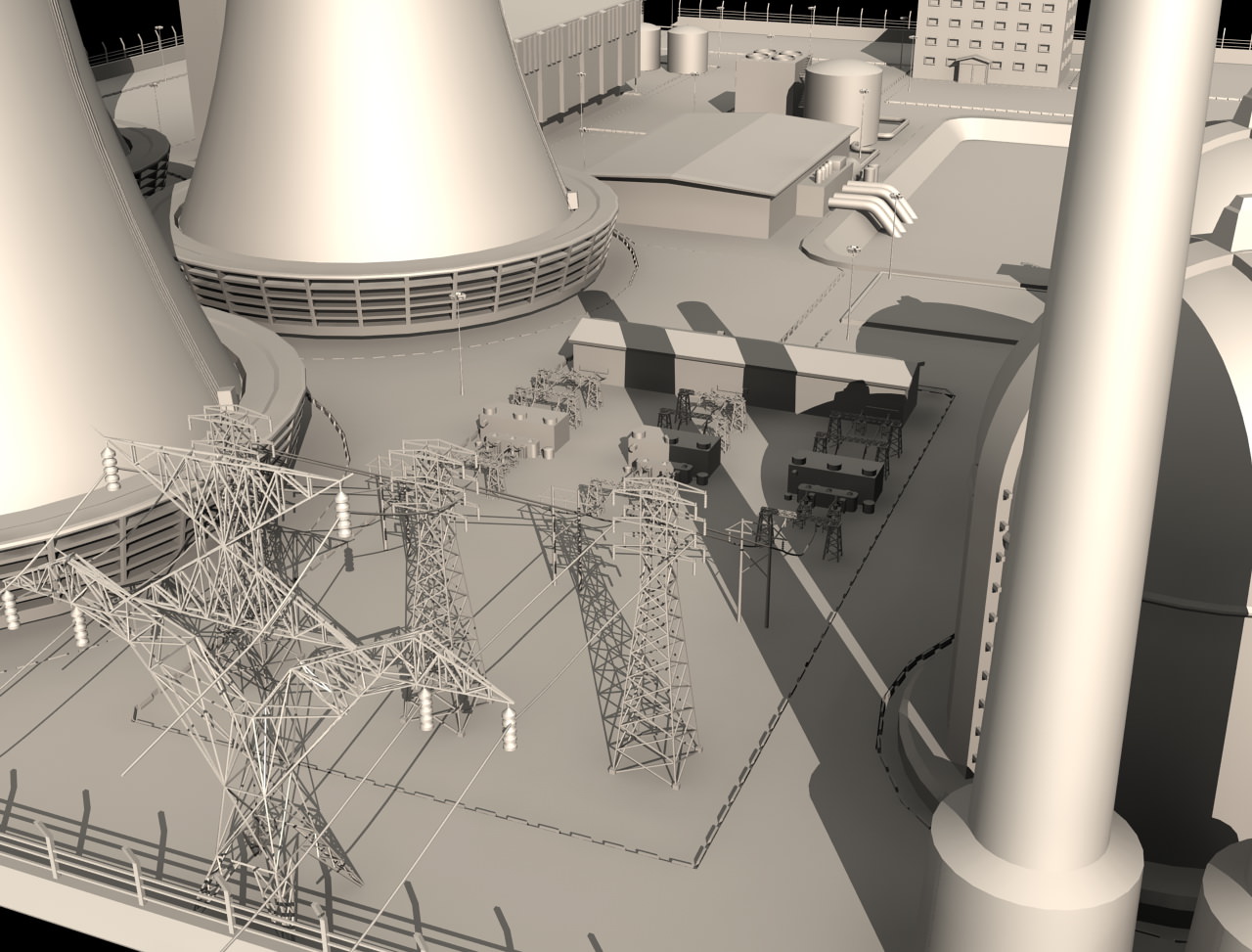 Nuclear Powerplant 3D model_14