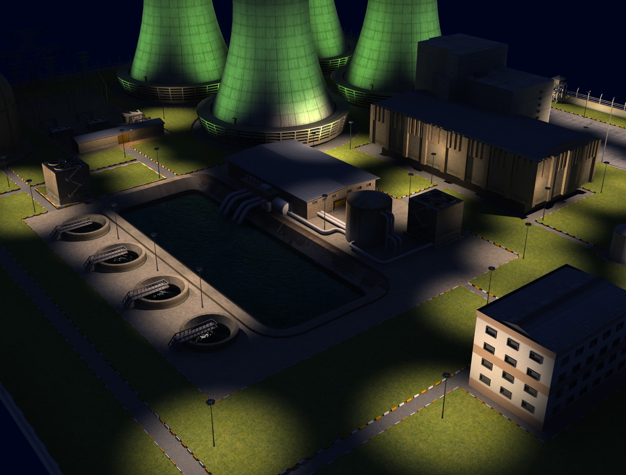 Nuclear Powerplant 3D model_10