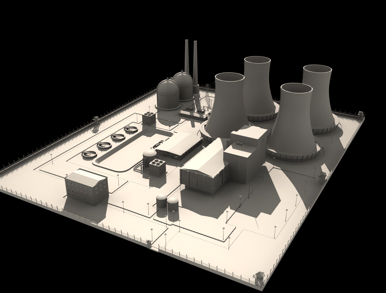 Nuclear Powerplant 3D model_11