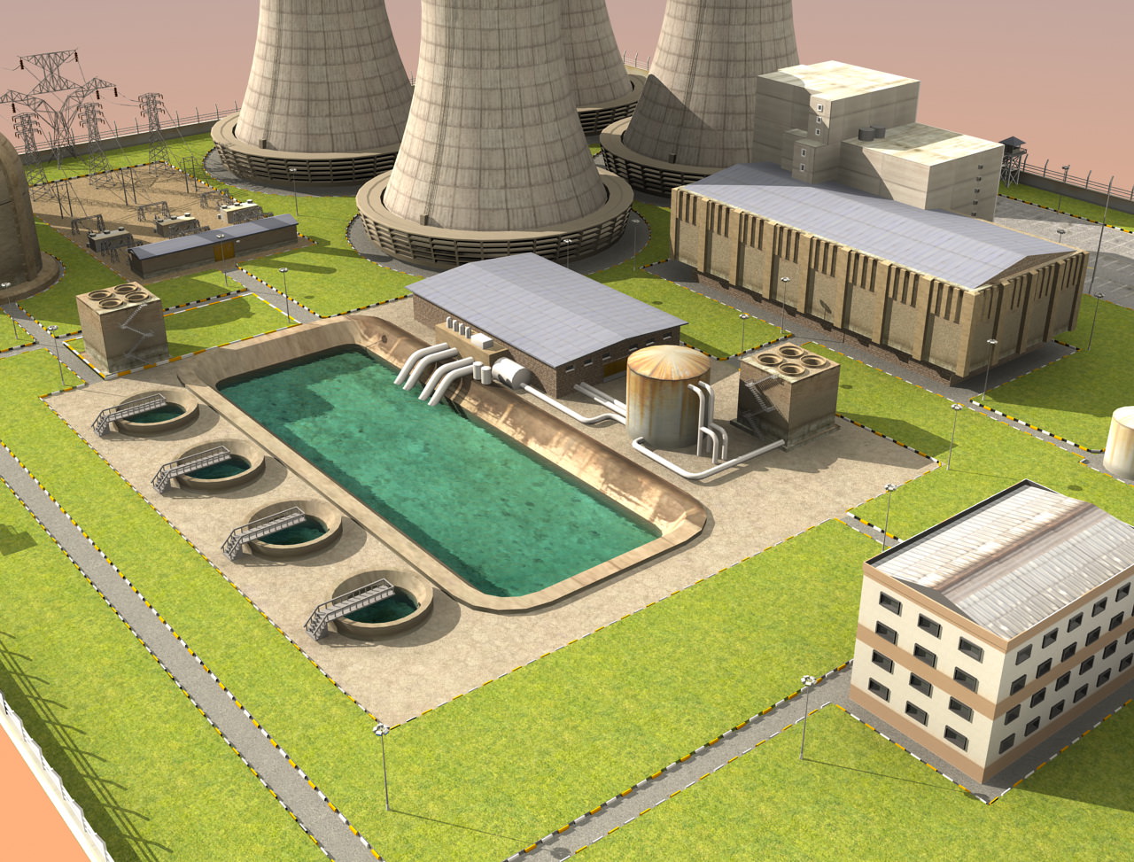 Nuclear Powerplant 3D model_5