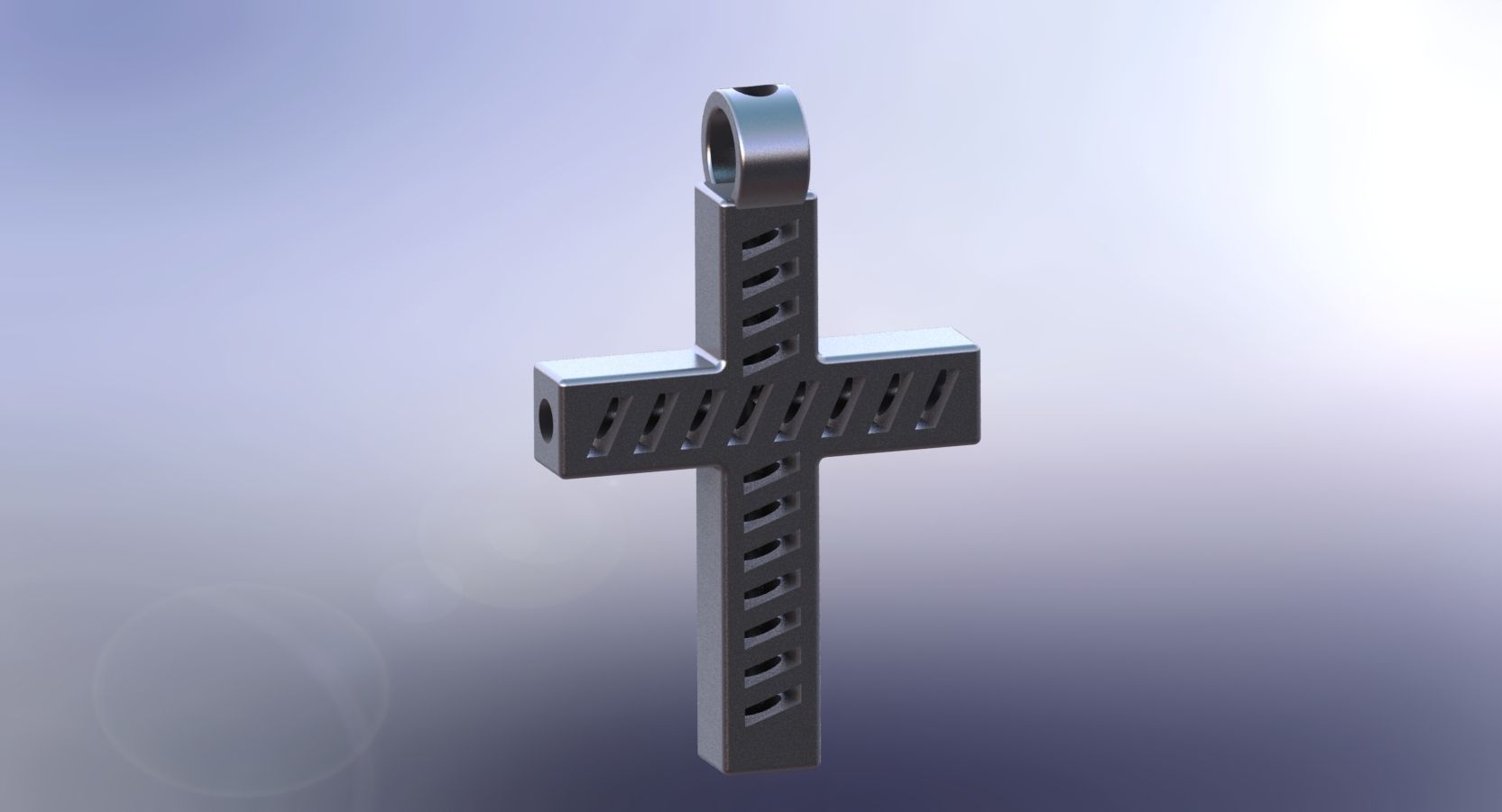 Pendant Cross 3D print model_1
