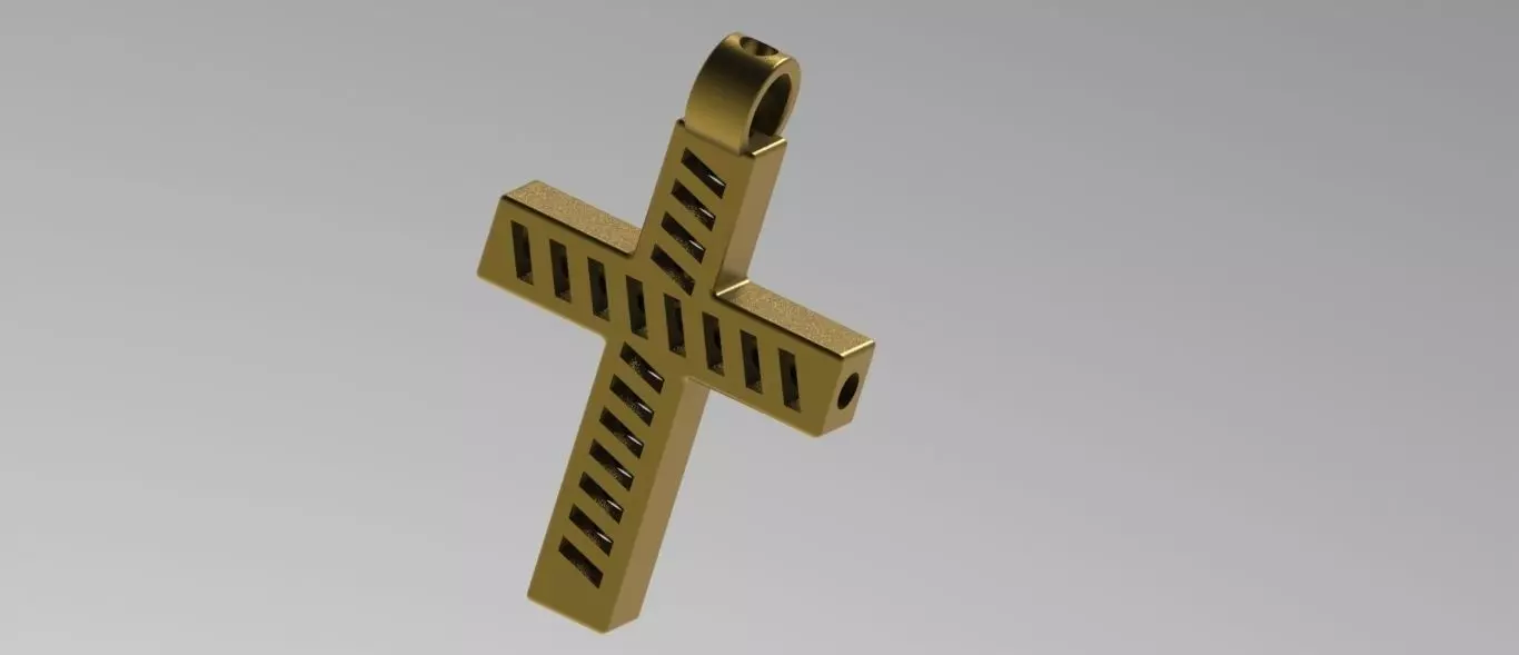 Pendant Cross 3D print model_0