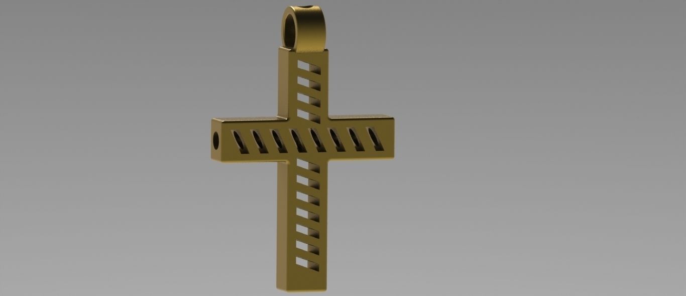 Pendant Cross 3D print model_2