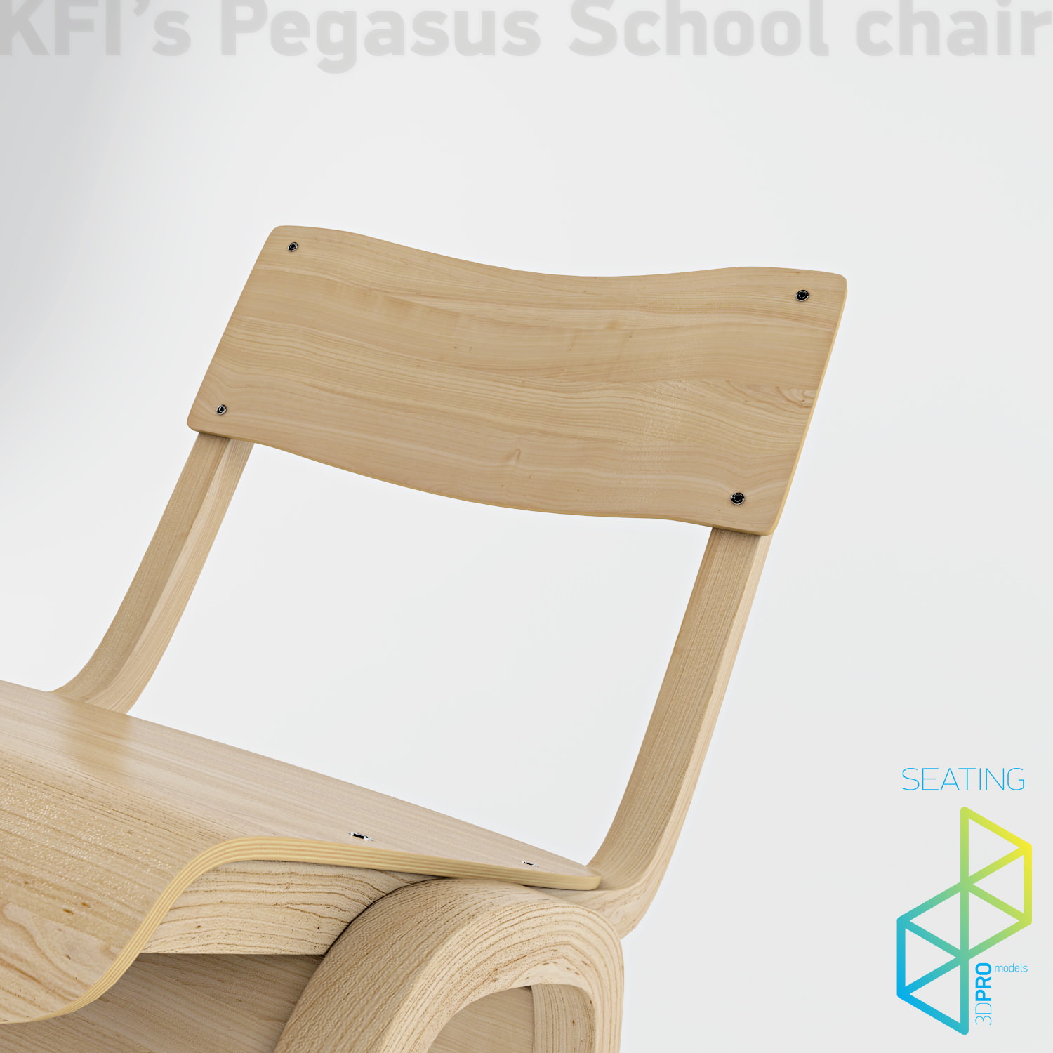 School chair 3D model_3