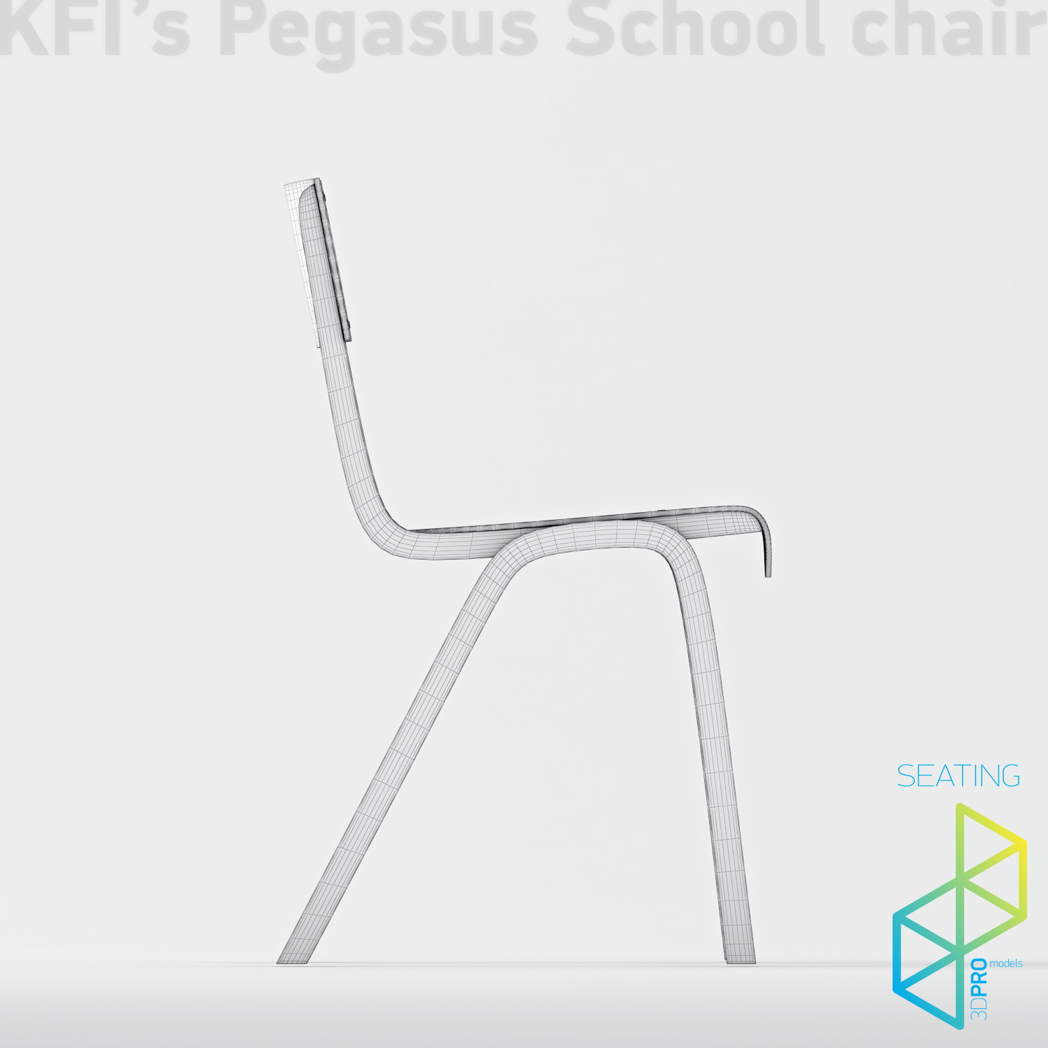 School chair 3D model_14
