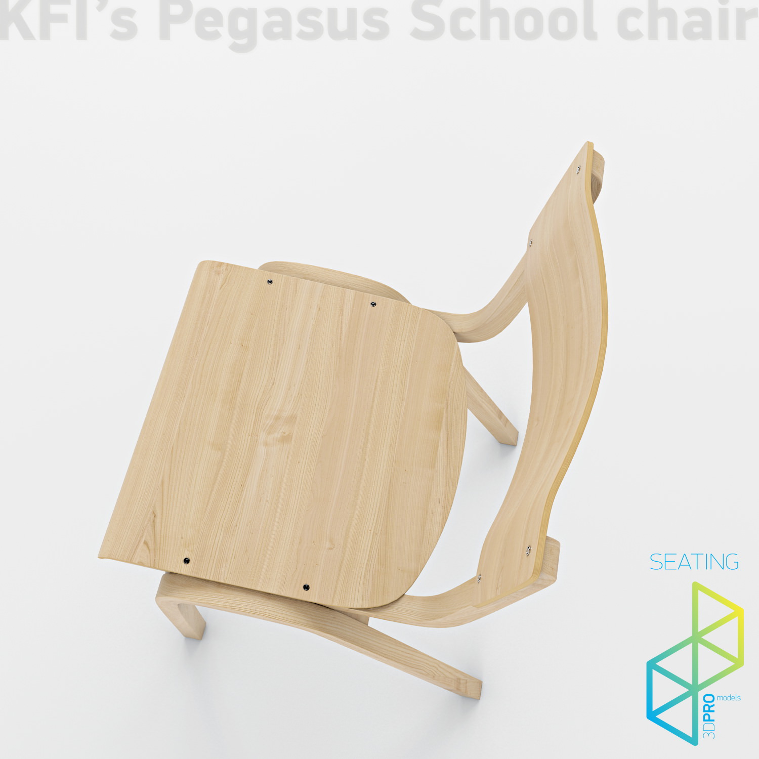School chair 3D model_4