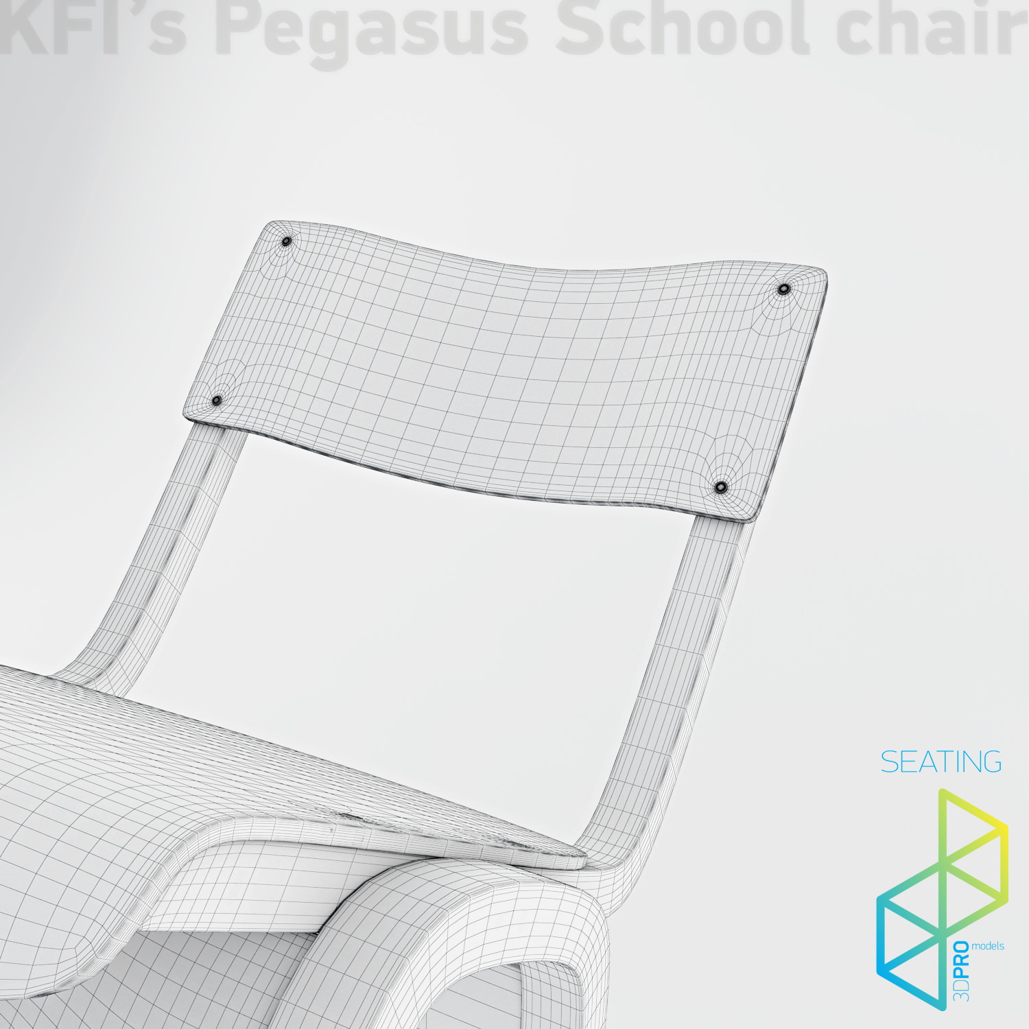 School chair 3D model_11