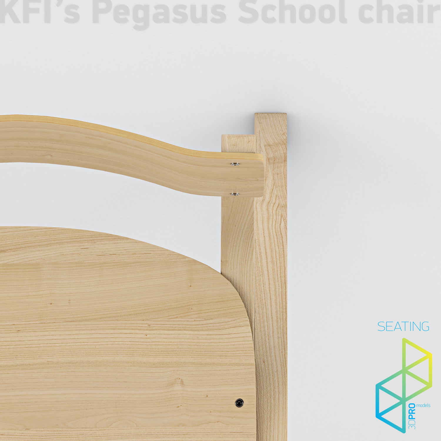 School chair 3D model_5