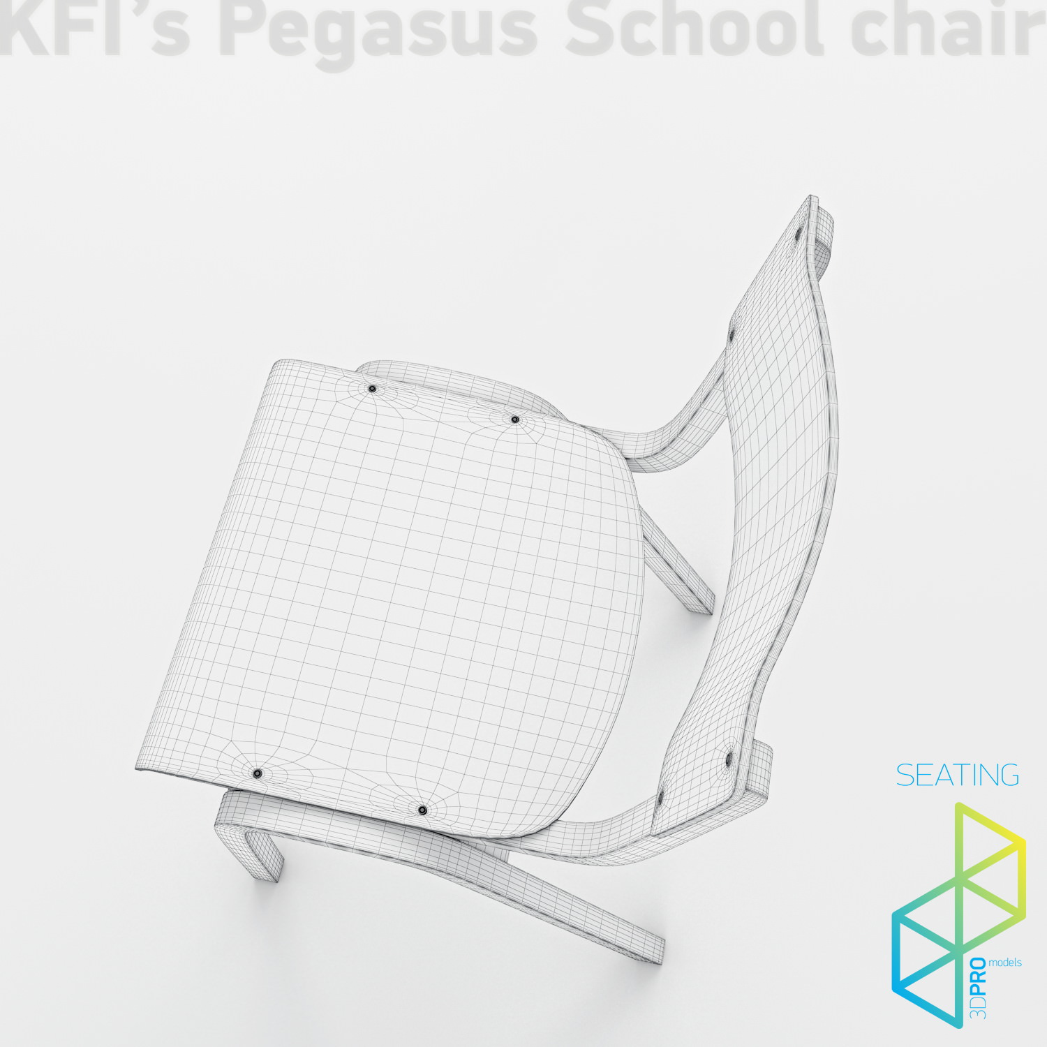 School chair 3D model_12