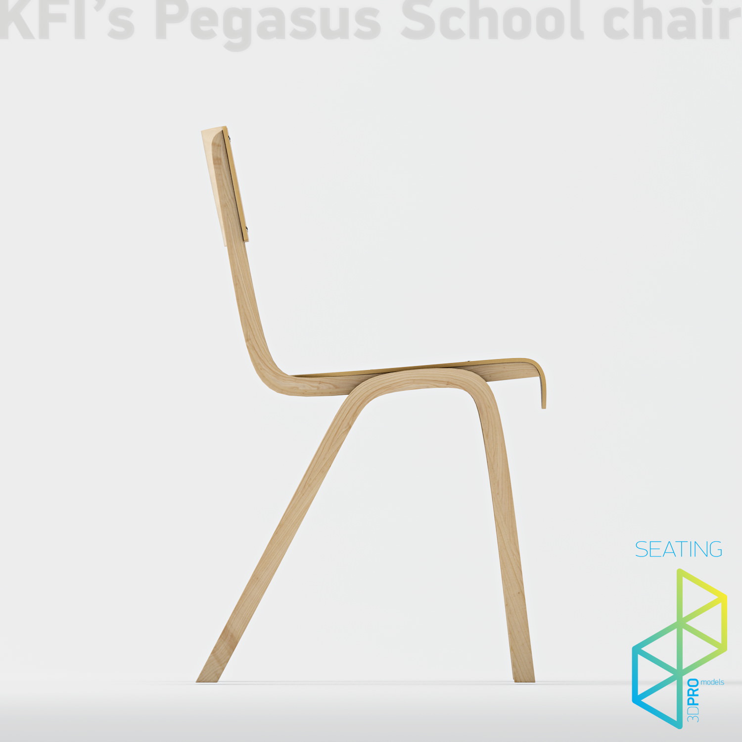 School chair 3D model_7