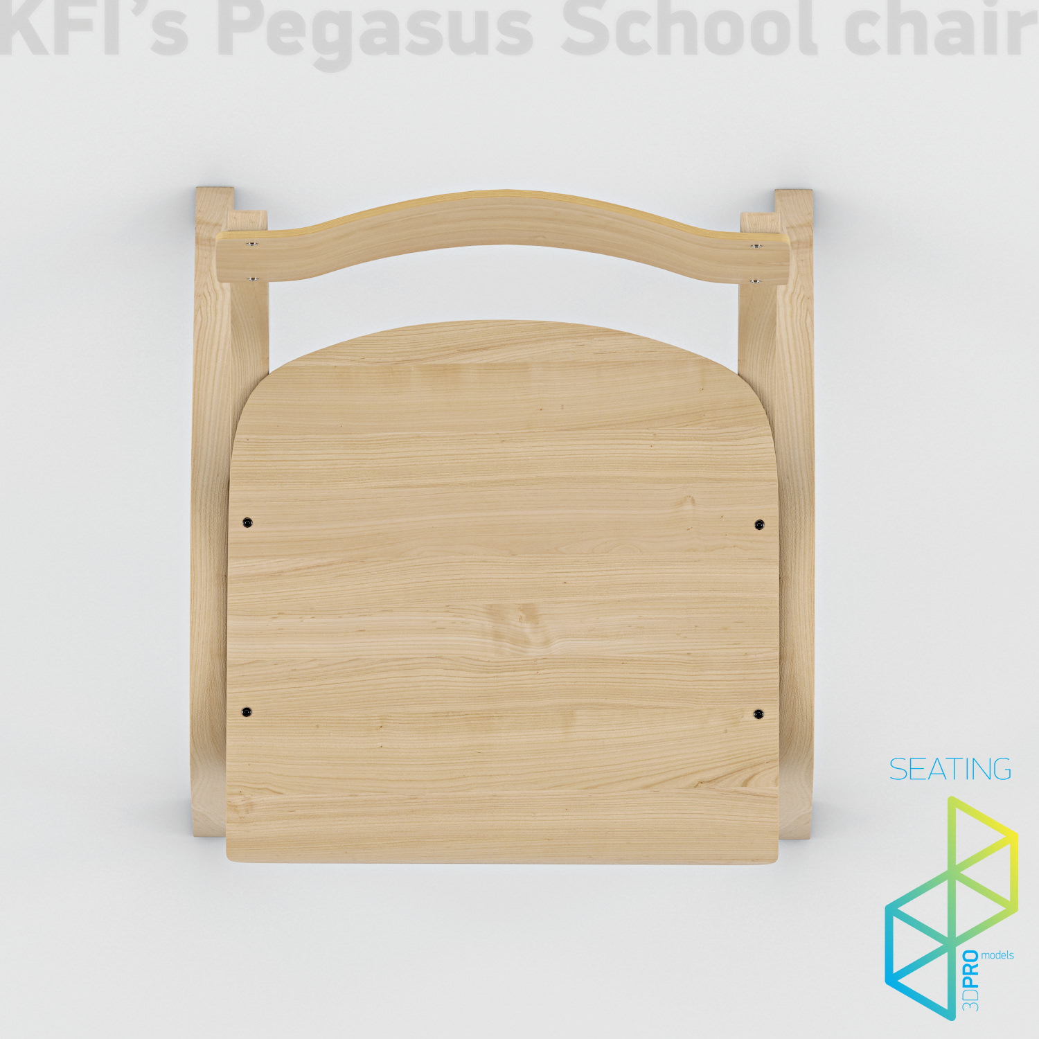 School chair 3D model_6