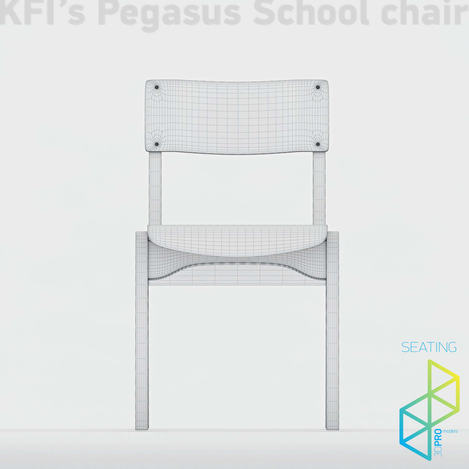 School chair 3D model_16
