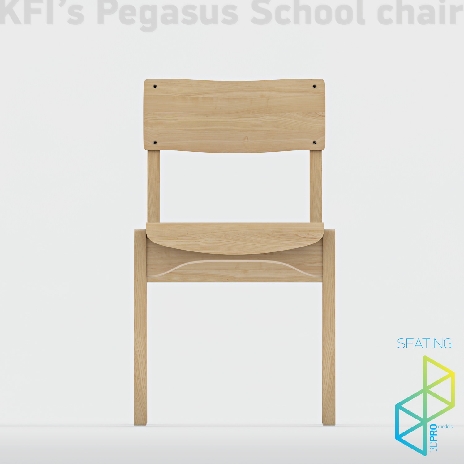 School chair 3D model_8