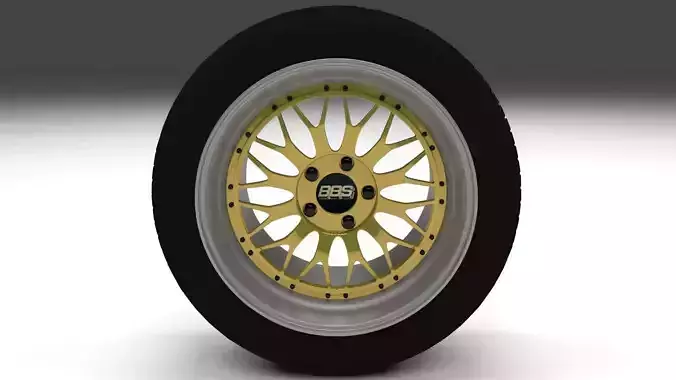 BBS Wheel Gold 3D model