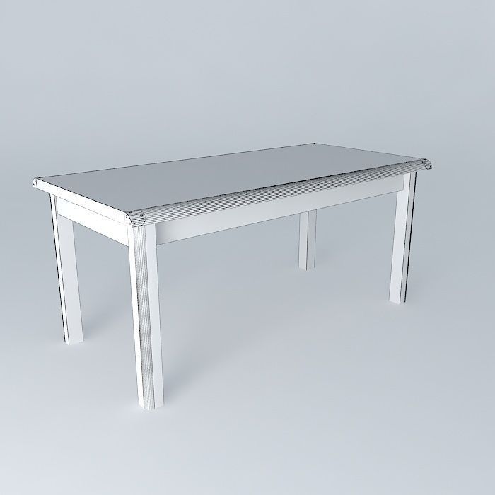 Indiana Red Pine Table 3D model_4