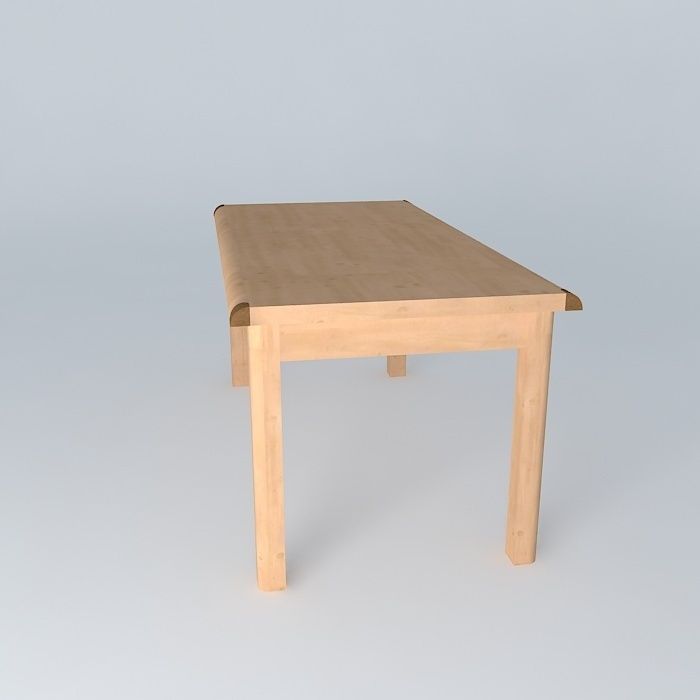 Indiana Red Pine Table 3D model_2