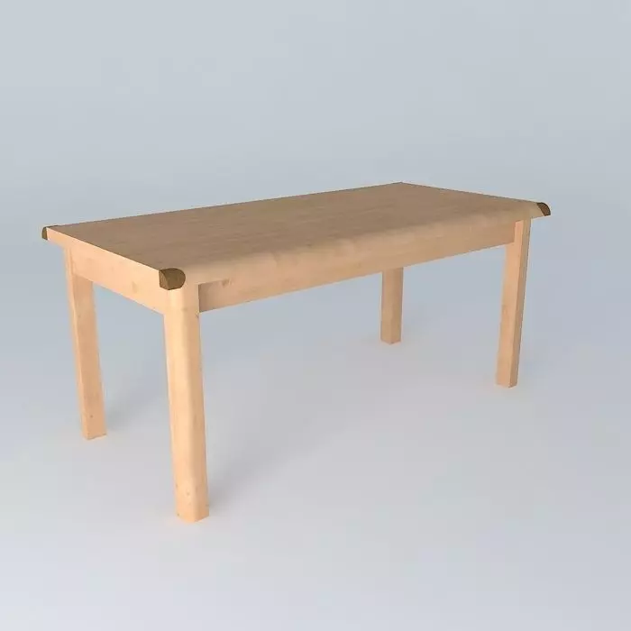 Indiana Red Pine Table 3D model_0