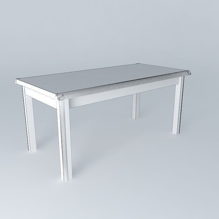 Indiana Red Pine Table 3D model_3