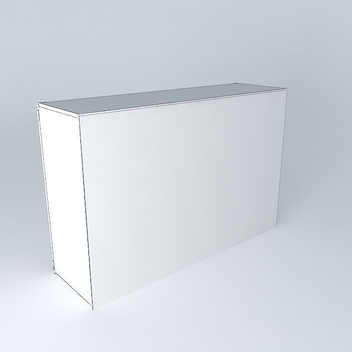 Indiana red pine shelf 3D model_4