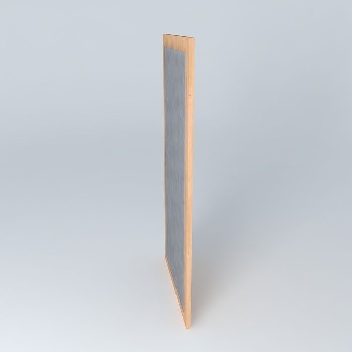 Indiana red pine mirro 3D model_2