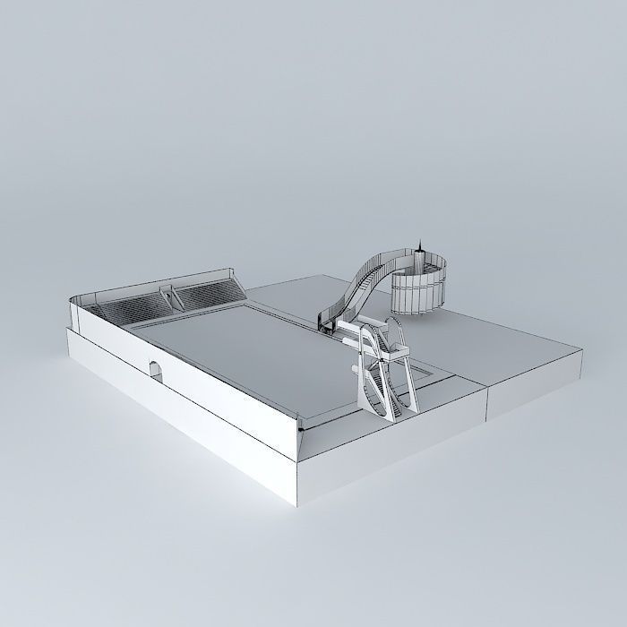 Pool swimming Free 3D model_4