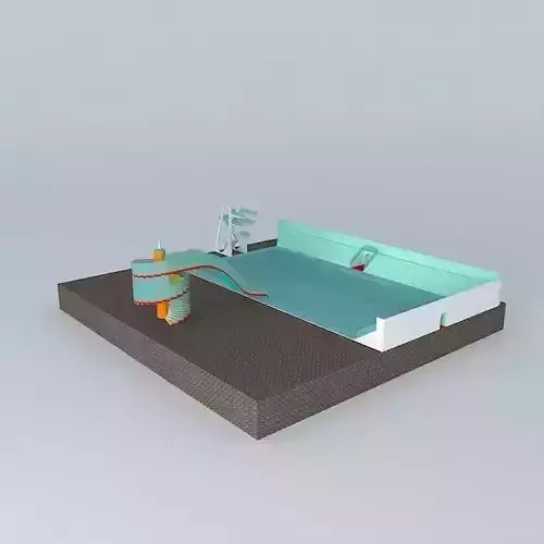 Pool swimming Free 3D model