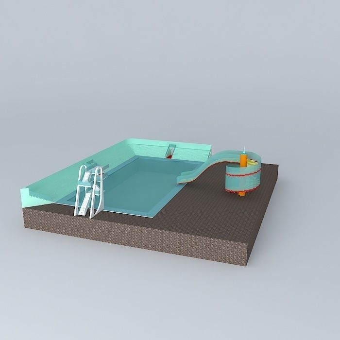 Pool swimming Free 3D model_1