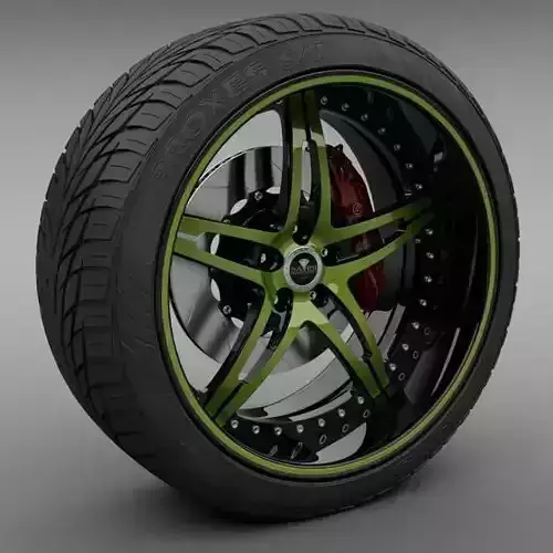 Savini Forged SV-10 Wheel and Tire 3D model