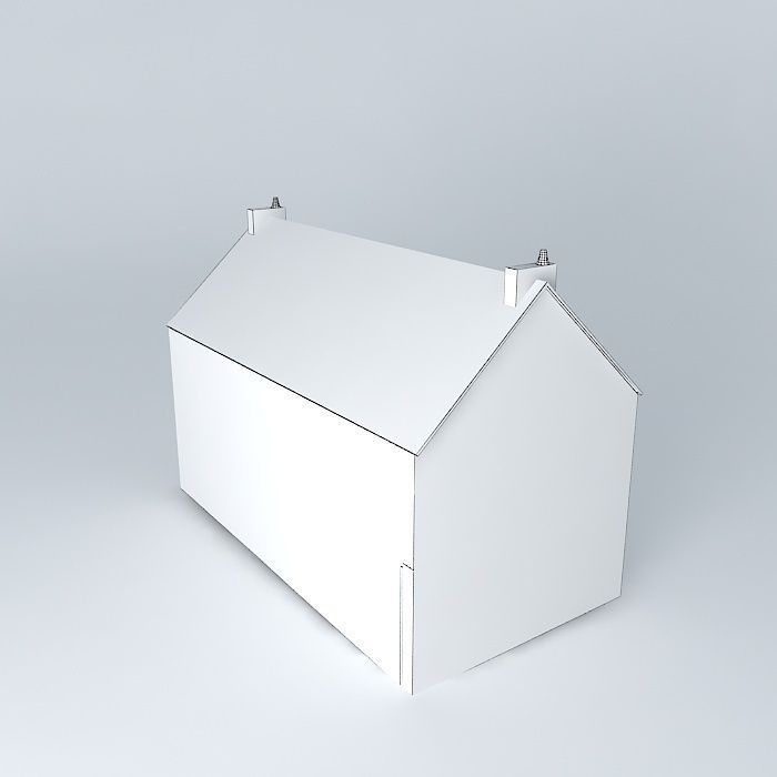 Trade and deposit building Free 3D model_3