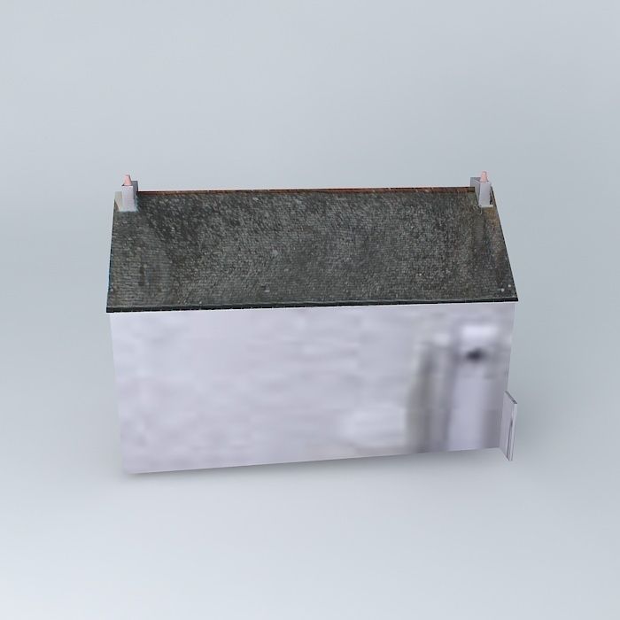 Trade and deposit building Free 3D model_2
